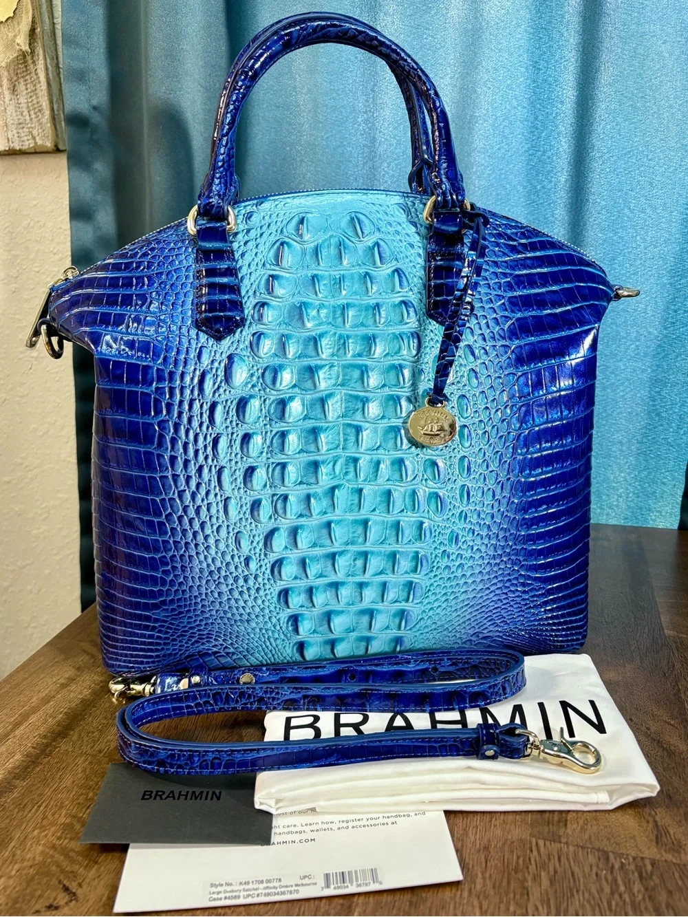 Brahmin EUC Lrg Duxbury - Affinity Ombré - Glitz/Metallic Accents - Like New